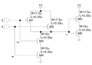 cmos circuit for 2 input andgate